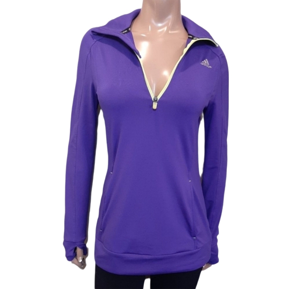 Adidas Climawarm 1/4 Zip Long Sleeve Top Athletic Activewear Running Yoga